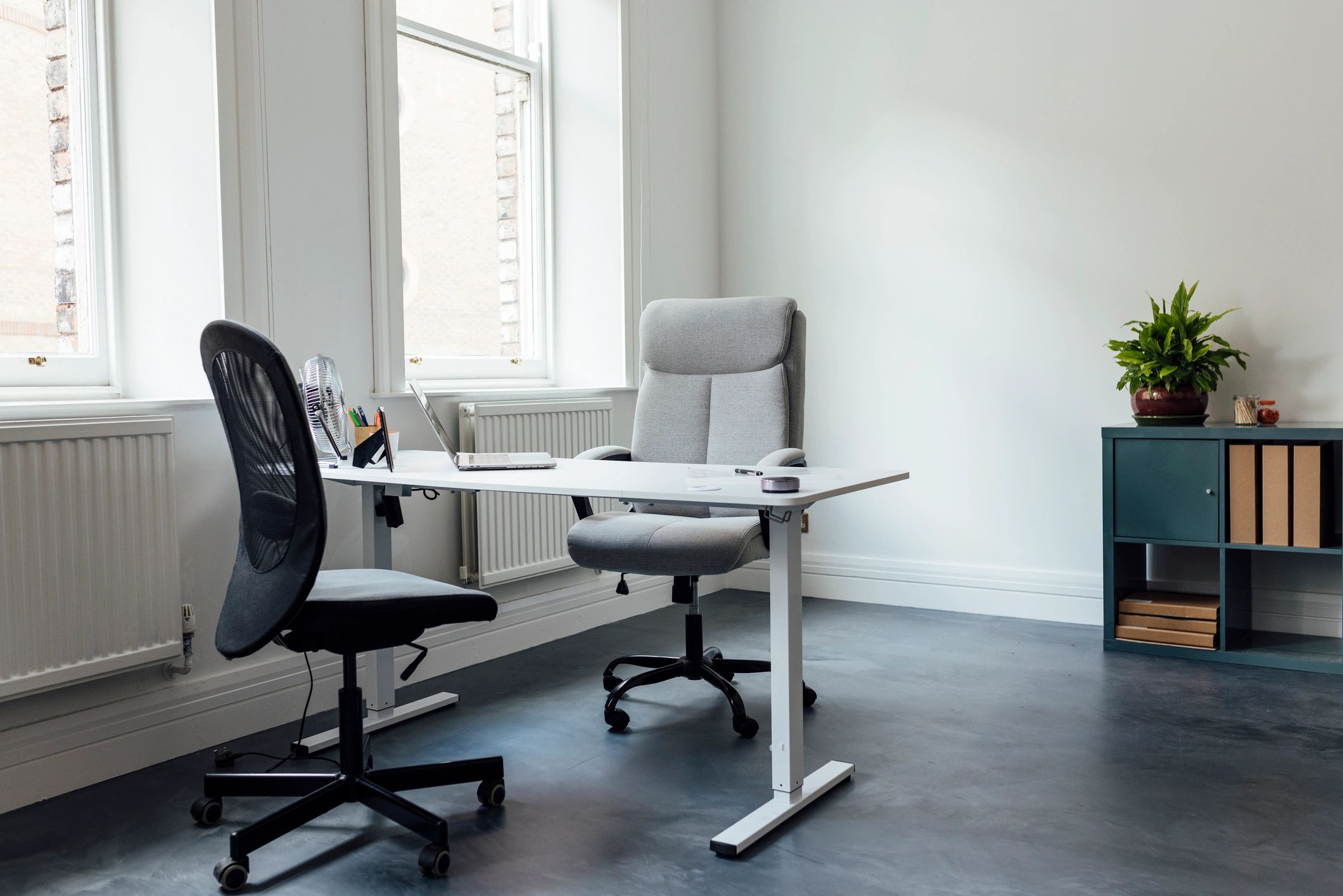 Workspace used as a studio-style behind the scenes image