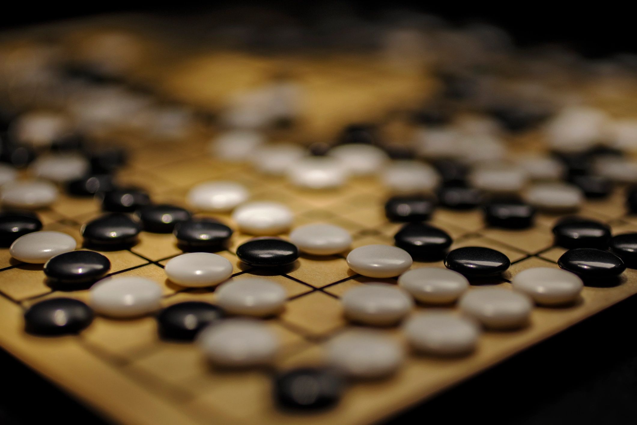 Board game viewed from the corner